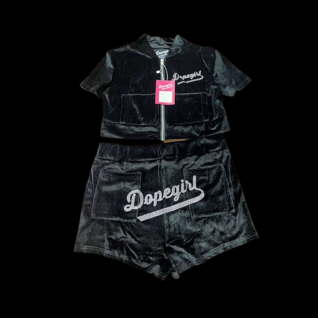 Dope Girl 3pc Velour Set